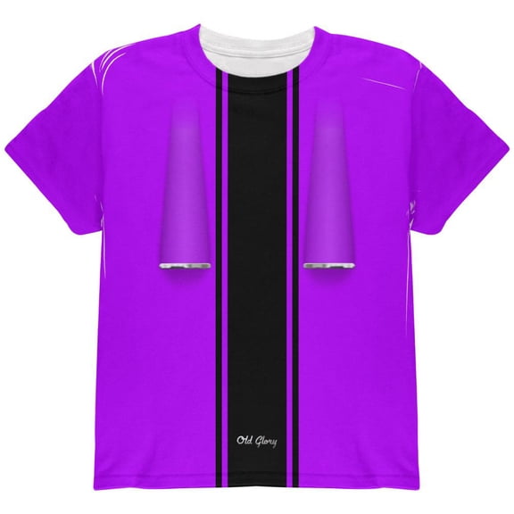 Halloween Classic Muscle Car Purple Costume All Over Youth T Shirt Purple YXL