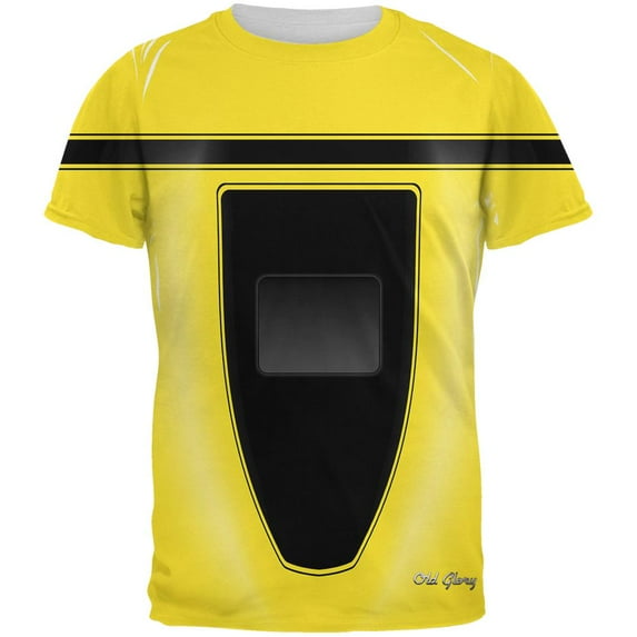 Halloween Classic Muscle Car Yellow Costume All Over Mens T Shirt Yellow LG