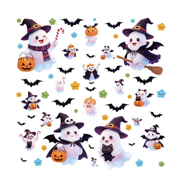 Halloween Classroom Bulletin Board Decorations Halloween Cutouts Pumpkin Bat Witch Ghost Castle Cut-Outs for Holiday School Classroom Decor