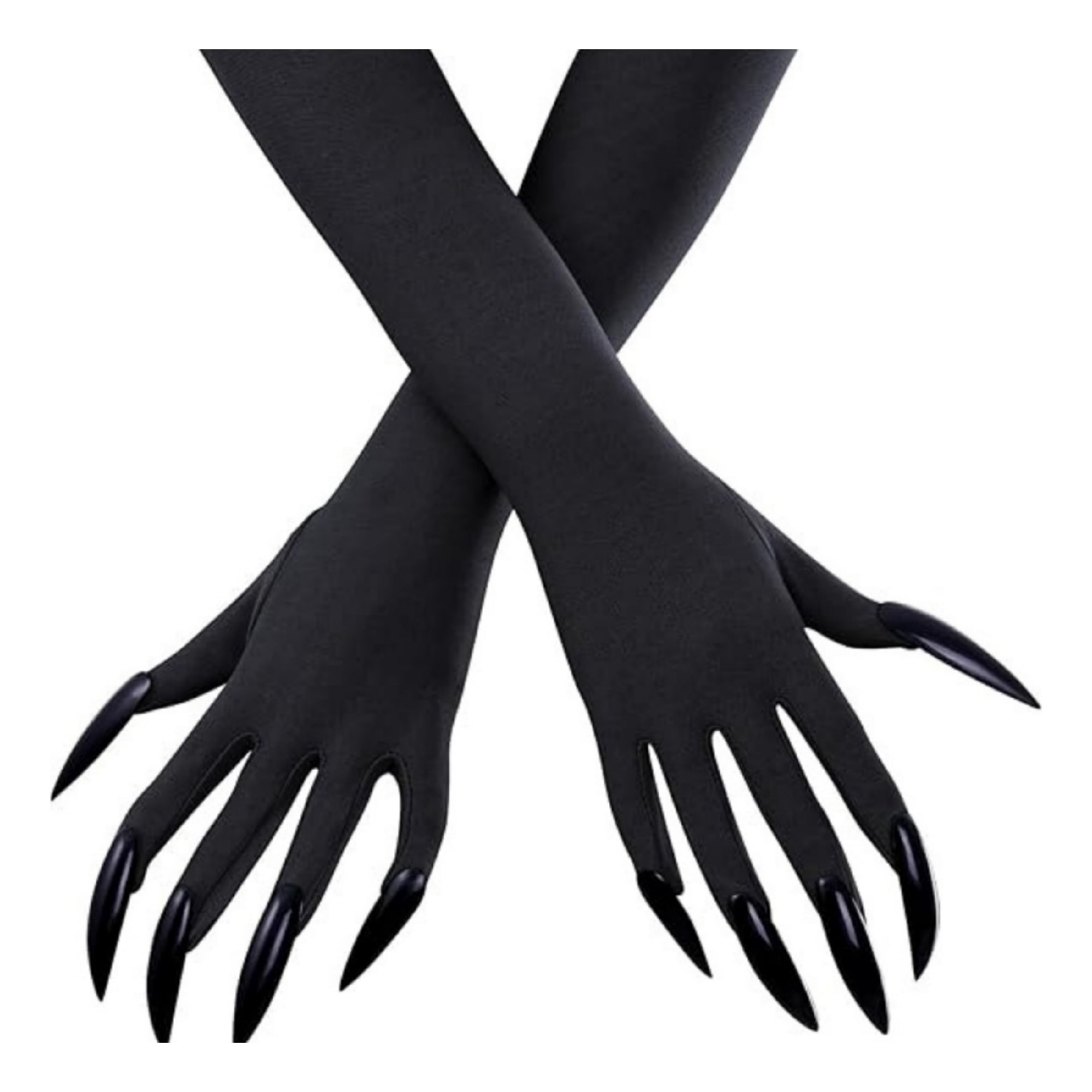 Halloween Claw Gloves with Long Fake Nails for Costume Parties and Stage Performances