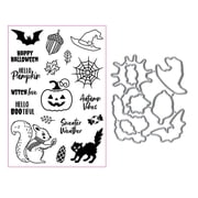 Halloween Clear Stamp Metal Cutting Dies Set for DIY Craft Making Embossing Photo Album Scrapbooking Home Decoration