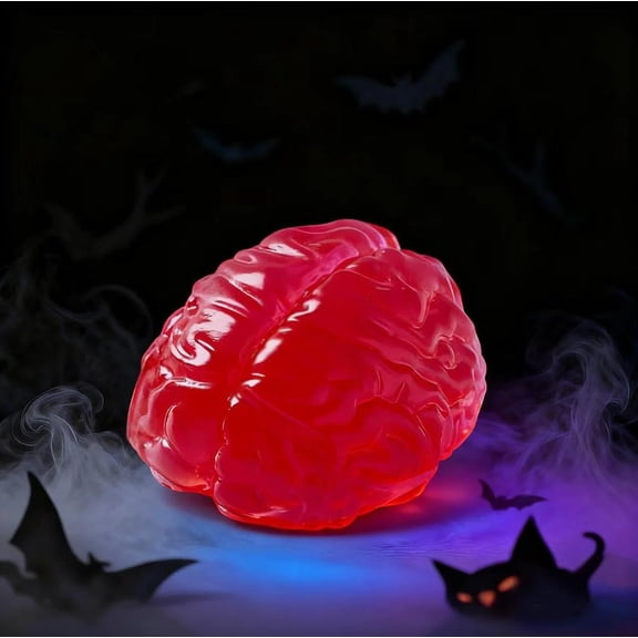 Halloween Clear-red Brain Taba Squishy – Realistic Brain Design with Vibrant Red Color, Great for Party Favors