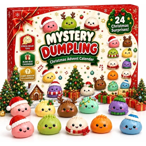 Halloween Clearance 24Pcs Dumpling Squishies Advent Calendar, Dumpling Mystery Box,Mystery Countdown Calendar for Stress Relief,Sensory Fidget Toy for Adult,Birthday Gifts