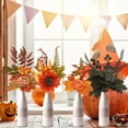thumbnail image 1 of Halloween Clearance Boovnll Fall Flowers, Maple Leaves Pumpkin Artificial Flowers for Outdoors Indoor Fake Flowers for Thanksgiving Wedding Tables Centerpiece Party Decor, Fall Decorations for Home, 1 of 6