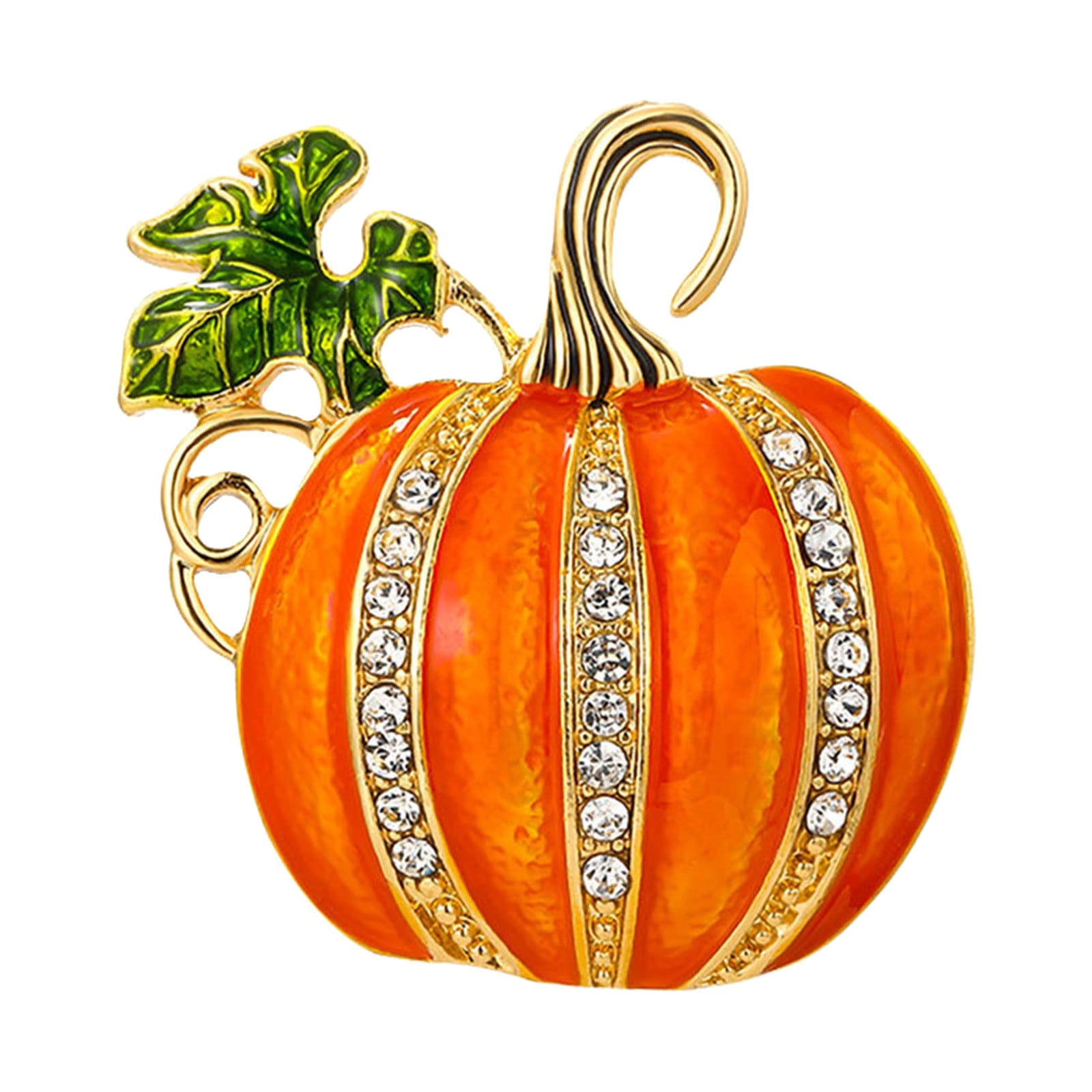 Halloween Clearance! Hmlai Halloween Rhinestone Pumpkin Brooch European