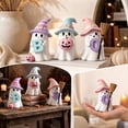 thumbnail image 1 of Halloween Clearance! Set of 3 Halloween Ghost Figurines, 3.70 Inch Resin Tabletop Decor with Hat Pumpkin Letter Design, Compact Indoor Ornaments for Shelf Mantel Party Home Display, 1 of 7