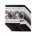 thumbnail image 1 of Halloween Cloth Napkins Set of 8 Reusable Dinner Napkins, Black Purple Skull Roses Horror Flower Cocktail Napkin Washable Table Napkins for Wedding/Holiday Party/Baby Shower 20"x20", 1 of 7