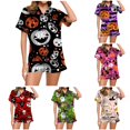 thumbnail image 1 of Halloween Clothes for Women Women Pajama Sets Ladies Casual Pajamas And Shorts Set Comfort Sleepwear for Home Nights Black XXL, 1 of 6