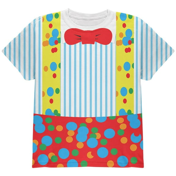 Halloween Clown Costume All Over Youth T Shirt Multi YSM