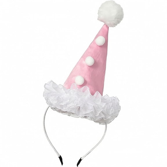Halloween Clown Hat Headband, Funny Pointed Clown Costume Accessory for Parties, Cosplay, Photo Booths and Photo Shoots