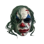 Halloween Mask Creepy Clown Mask, Halloween Scary Clown Masks Horror Cosplay Costume Props for Costume Party, Green