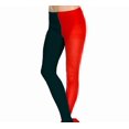 thumbnail image 1 of Halloween Clown Socks Women's Harlequin Designed Opaque Full Footed Pantyhose Plaid Striped Pattern Tights, 1 of 4