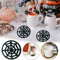 thumbnail image 1 of Halloween Coasters, 4-Pack Seasonal Drink Mats, Heat-Resistant Table Decor for Cups Bowls, Non-Slip Absorbent Tea Coaster Set, Spooky Themed Kitchen Dining Accessories, 1 of 9
