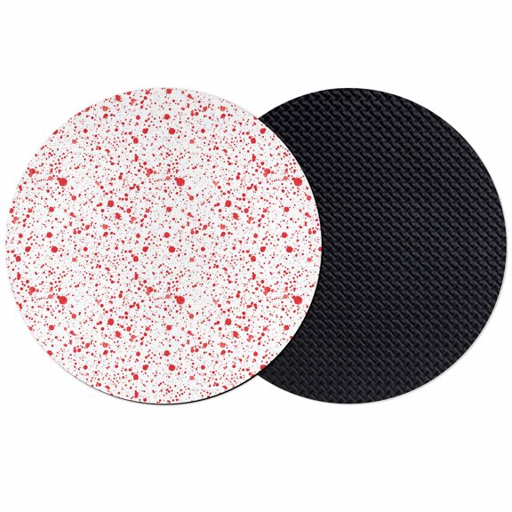 Halloween Coasters Set of 2, Absorbent Coasters for Drinks, Red Blood Scary Splash Fall Holiday Coaster for Desk Coffee Table Protection, Home Decor House Warming Gifts 4"