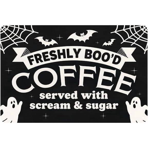 Halloween Coffee Bar Decor Halloween Ghost Decorations Indoor Kitchen Decor Accessories Home Office Kitchen Coffee Bar Decorations 8 X 12 Inch