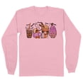 thumbnail image 1 of Halloween Coffee Long Sleeve Shirt Unisex 2X-Large Pink, 1 of 5