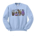 thumbnail image 1 of Halloween Coffee Sweatshirt Unisex Small Light Blue, 1 of 5