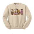 thumbnail image 1 of Halloween Coffee Sweatshirt Unisex Small Sand, 1 of 5