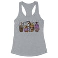 thumbnail image 1 of Halloween Coffee Tank Top Fitted Racerback Women's Large Heather Grey, 1 of 5