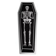 thumbnail image 1 of Halloween Coffin Rug 19.68 x 47.24 Inch, Gothic Skeleton Bath Mat Non- Runner, Black Theme Decor for Bathroom Bedroom Hallway, Washable Water Absorbent Halloween Party Decor, 1 of 3