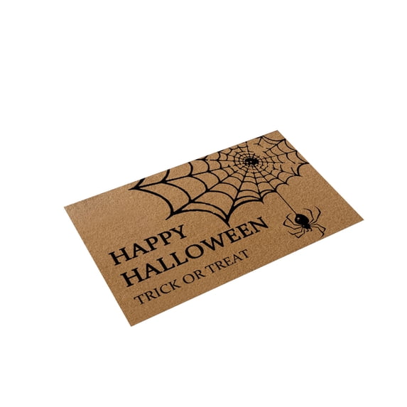 Halloween Coir Doormat,Non-Slip Welcome Door Mat Outdoor Front Entrance Rug Halloween Home Porch Decor 23.62x15.75in
