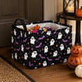thumbnail image 1 of Halloween Collapsible Storage Basket, 15 Inch Foldable Fabric Candy Basket with Handles, Halloween Candy Tote Bin Trick or Treat Bucket for Kids, Halloween Home Party Decor Gift Basket, 1 of 5