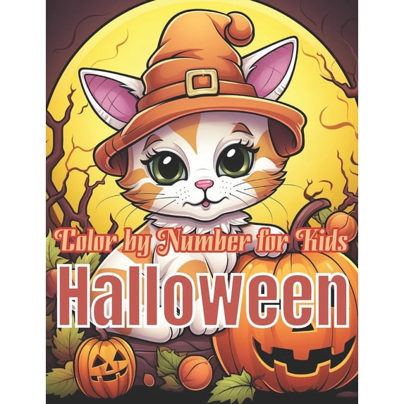 Halloween Color by Number for Kids, (Paperback)