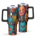 thumbnail image 1 of Halloween Colorful Jack Lanterns Tumbler with Handle and Lid,40oz Double Wall Vacuum Insulated Tumbler,Cups Gift for Women and Men, 1 of 7