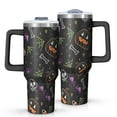 thumbnail image 1 of Halloween Colorful Spooky Elements Tumbler with Handle and Lid,40oz Double Wall Vacuum Insulated Tumbler,Cups Gift for Women and Men, 1 of 7