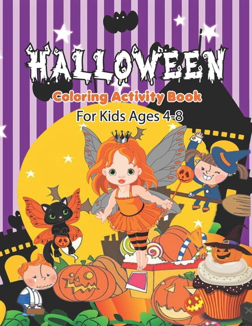 Halloween Coloring Activity Book For Kids Ages 4-8 : Halloween Coloring ...