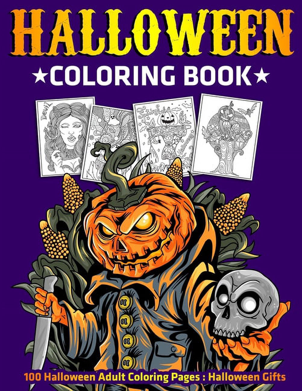 Sketch Book: Halloween Gifts for School Girls: Happy Halloween Witch Spell  and Bats Orange: Large Sketchbook: Perfect Gift For Crea (Paperback)