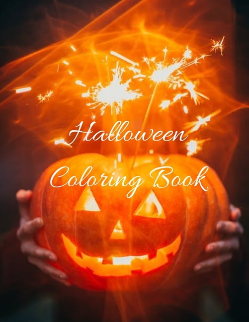 Halloween Coloring Book: 50+ Stress-Relieving Activity Designs For Comfort and Relaxation, (Paperback)