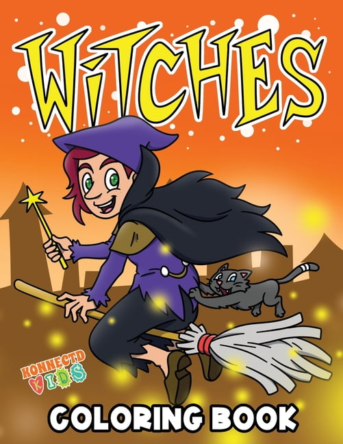 Halloween Coloring Book Collection Witches Coloring Book: Halloween Coloring Pages for Kids who Love Cute Witches, Book 3, (Paperback)