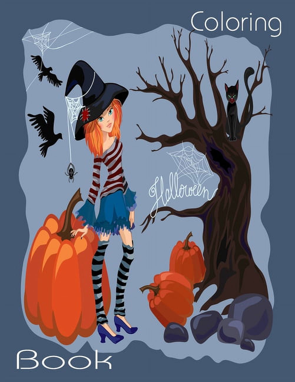 Halloween Coloring Book: Cute Spooky Scary Things Coloring Pages for ...