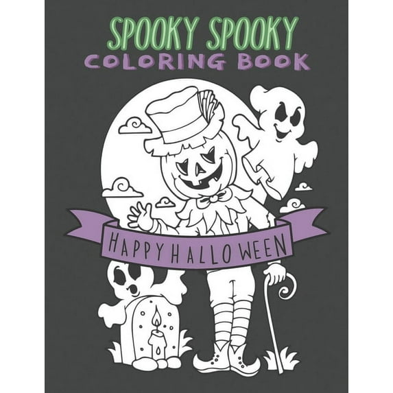 Halloween Coloring Book: For Ages 2-4 4-8 - 50 Unique Drawings for Children and Kindergartens with One Sided Sheets / Pages (Paperback)