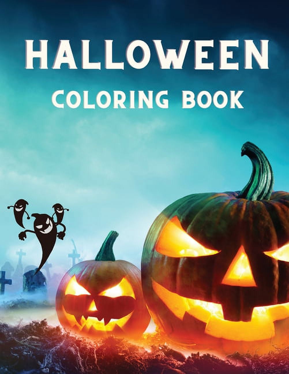 Halloween Coloring Book For Grown Ups with Monsters, Pumpkins, Haunted