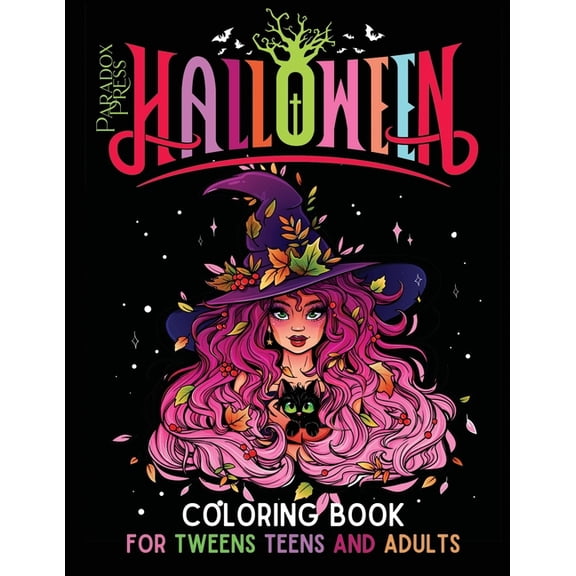 Creative Coloring and Activities Halloween Coloring Book For Tweens Teens And Adults: Ideal gift idea. One sided pages - cutout and laminate for wall art, (Paperback)