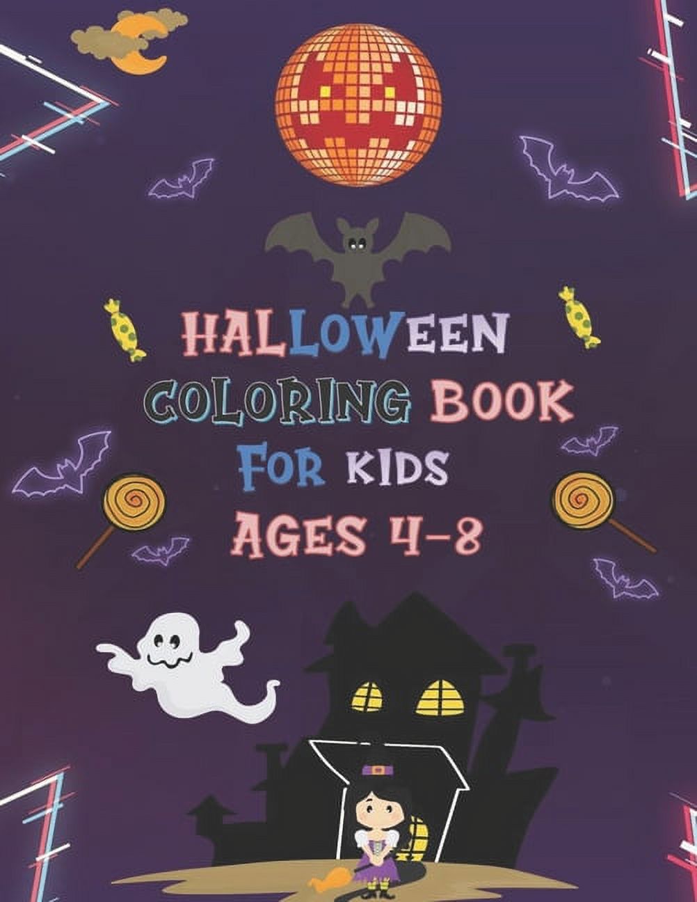Halloween Coloring Book For Kids Ages 4-8: 100 Coloring Pages for Preschoolers, Toddlers, Children.Halloween Designs Inc, (Paperback)