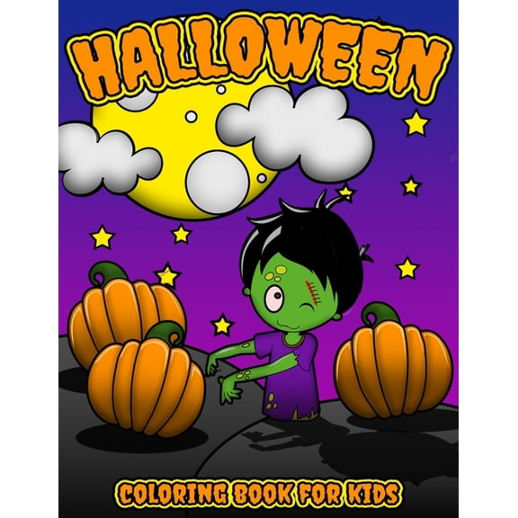 Halloween Coloring Book for Kids: A Cute Collection of Spooky Halloween Theme Coloring Sheets Filled with Pages of Pumpkins, Cats, Spiders, Candy, Ghosts, and Bats for Children Ages 4 to 8 (Paperback)