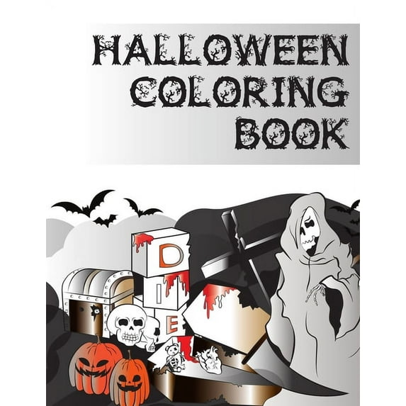 Halloween Coloring Book: Scary Sketches To Color Color in Fun Paperback 1973152762 9781973152767 Aryla Publishing