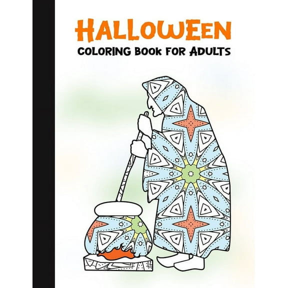 Halloween Coloring Book for Adults: 50 Halloween Illustrations Printed On One Side, Safe For Markers - Fun Craft Activit
