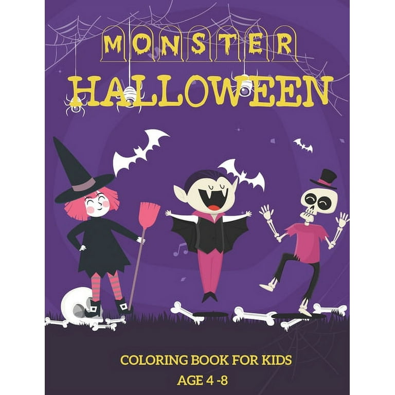 Halloween Tracing and Coloring Book for Kids Ages 3-5 6-8 