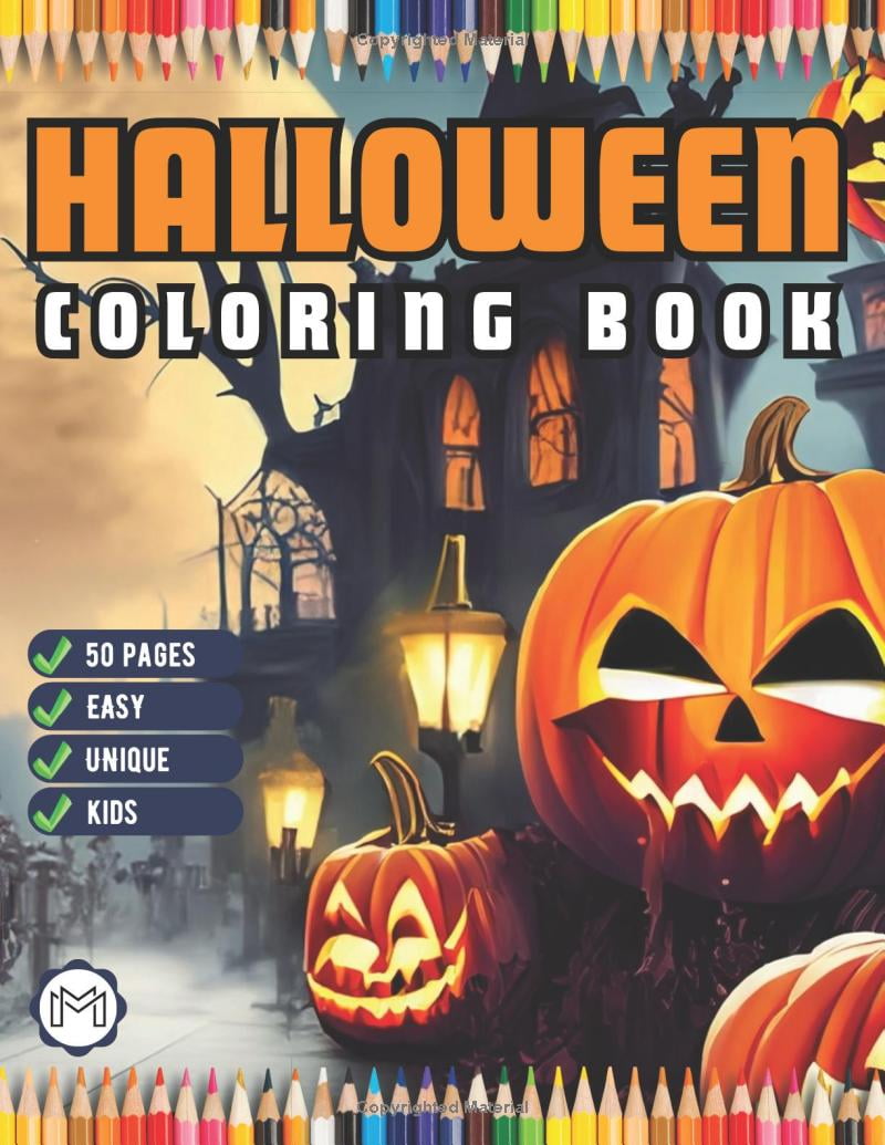 Halloween Coloring Books for Kids Ages 8-12 50 Pages Halloween Coloring ...