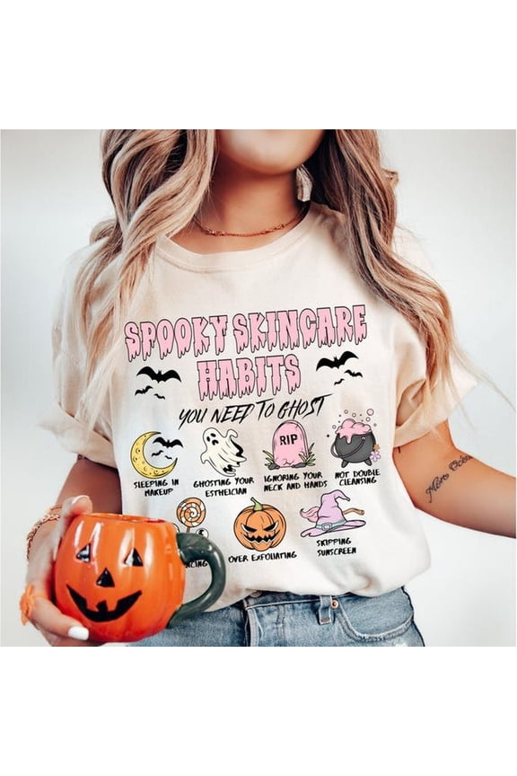 Halloween Comfort Colors Esthetician Sweatshirt Spooky Skincare Mistakes Aesthetician Sweater Aesthetic Nurse MEDSPA Shirt Skincare Derm