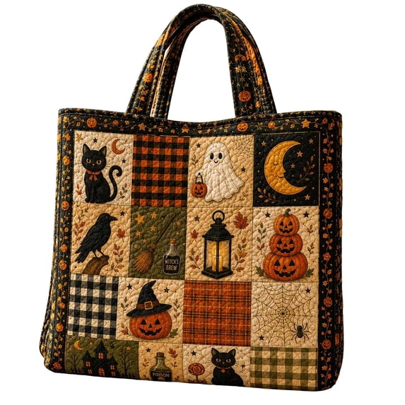 Halloween Commemorative Unisex Design Tote Bag Quilted Large Capacity for Women Men Daily Shopping Travel