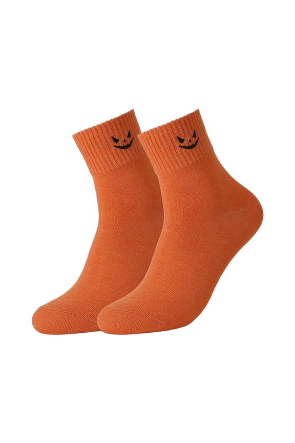 Halloween Compression Socks Women Cotton Cute Novelty Embroidered Pattern Ankle Socks 5 Pairs Of Ankle Socks for Women