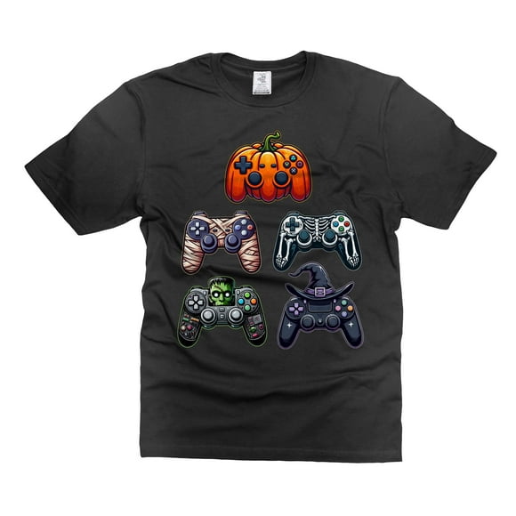 Halloween Controller T-shirt, Halloween Gaming Shirt Spooky Video Game T-shirt Gamer Halloween Shirt (XX-Large Black)