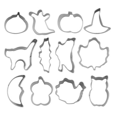 Cookie Cutter Set - Mini Pumpkin/ Witch Shapes, Food Grade Material, for Festival Cookie Baking