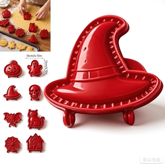 Halloween Cookie Cutters Mini Pie Maker Press with Witch Hat Shape Hand Pie Molds for Apple Pies Empanadas Cookies Holiday Baking Supplies