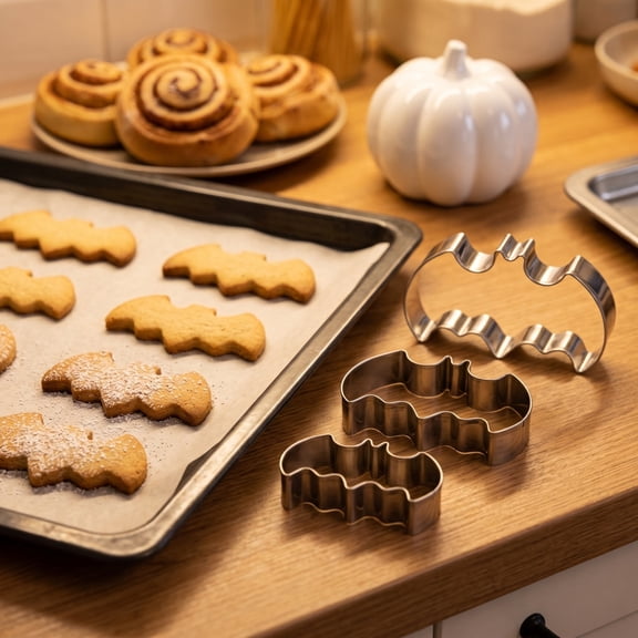 Halloween Cookie Cutters, Pumpkin and Ghost Shape Baking Tools for Making Halloween-Themed Cookies and Cake Decorations